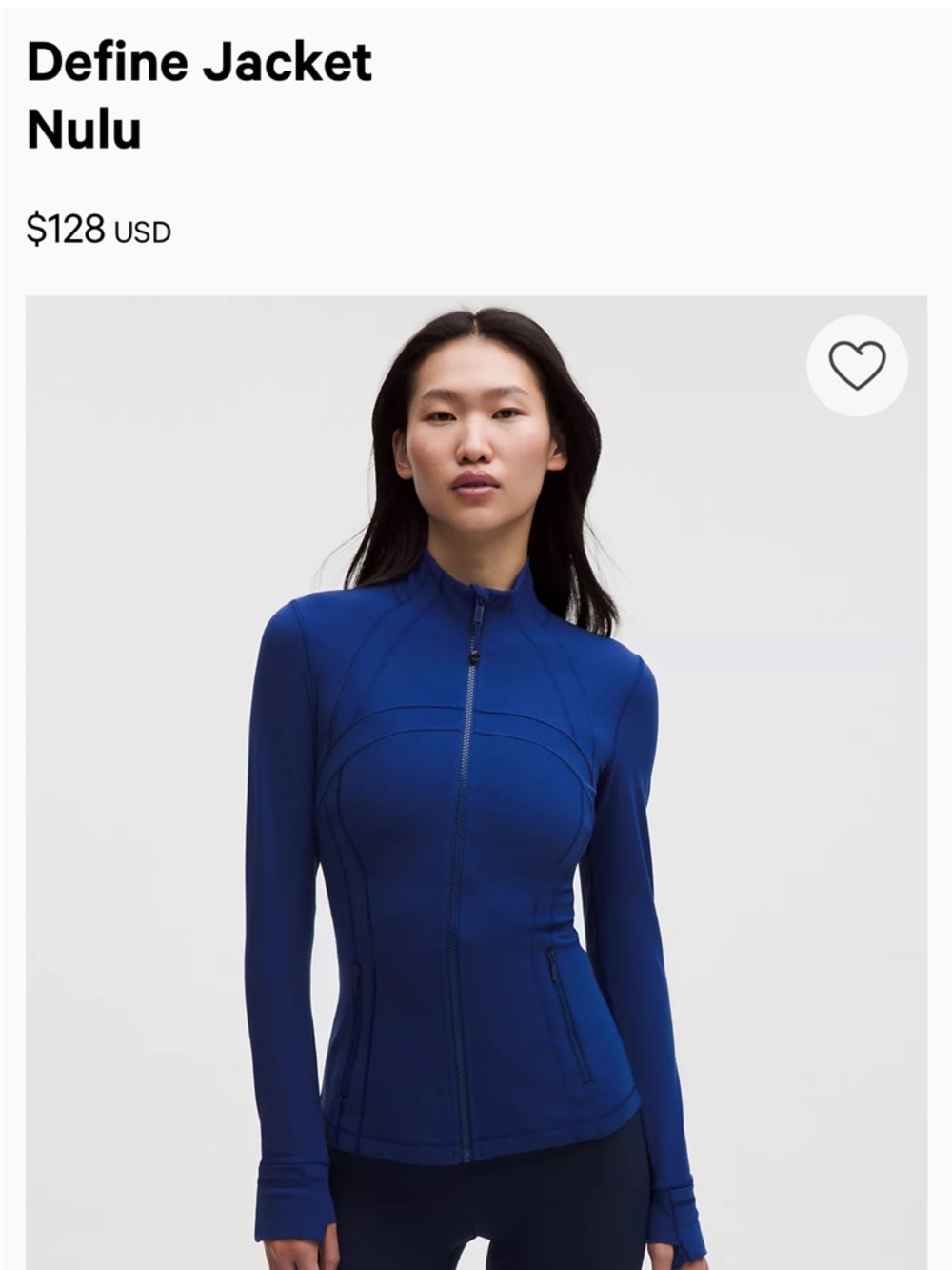 lululemon athletica Define Nulu Jacket in Psychic size 4